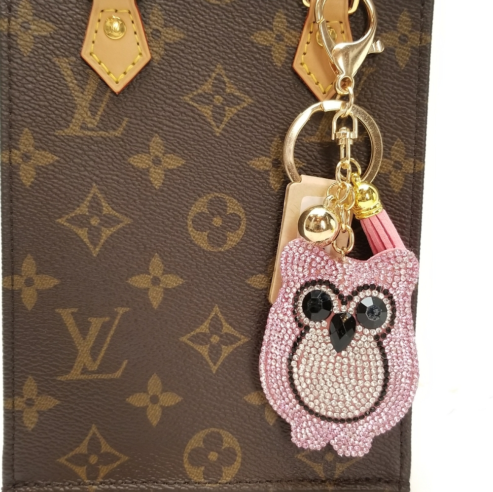 Owl Crystal Tassel Keychain Purse Bag Charms - Picture 4 of 7